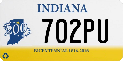 IN license plate 702PU