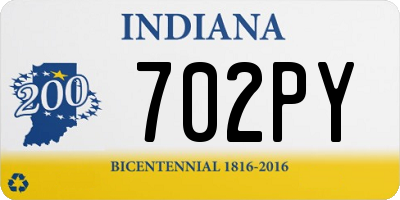 IN license plate 702PY