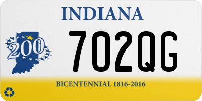 IN license plate 702QG