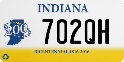 IN license plate 702QH