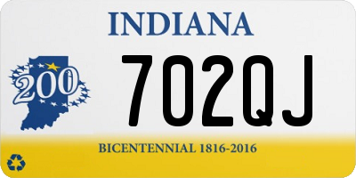 IN license plate 702QJ