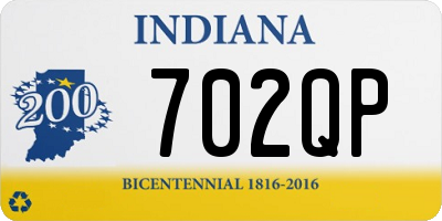 IN license plate 702QP