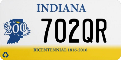 IN license plate 702QR