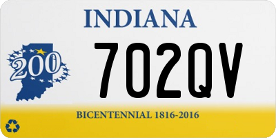 IN license plate 702QV