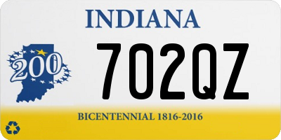 IN license plate 702QZ