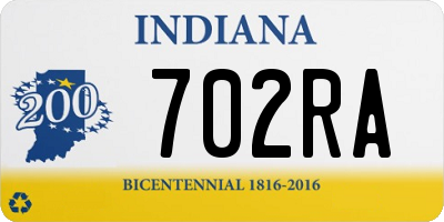 IN license plate 702RA