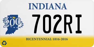 IN license plate 702RI