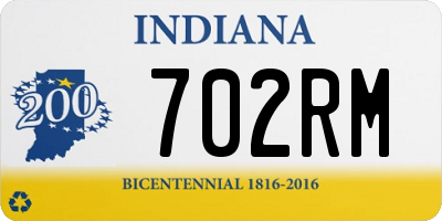 IN license plate 702RM
