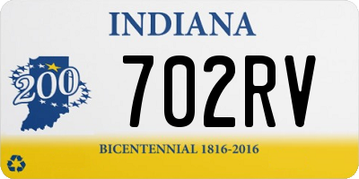 IN license plate 702RV