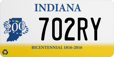 IN license plate 702RY