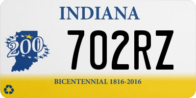 IN license plate 702RZ