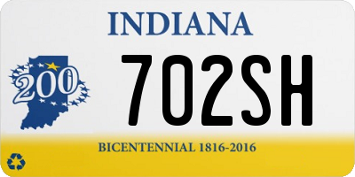 IN license plate 702SH