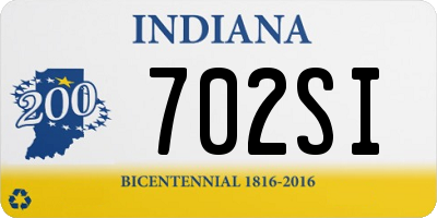 IN license plate 702SI