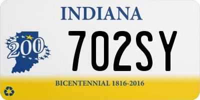 IN license plate 702SY