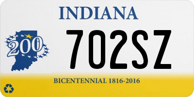 IN license plate 702SZ
