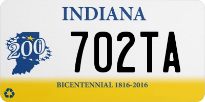 IN license plate 702TA