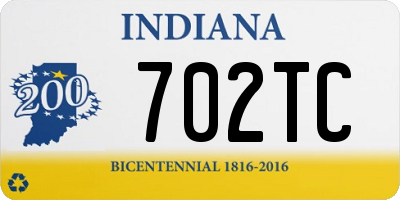 IN license plate 702TC