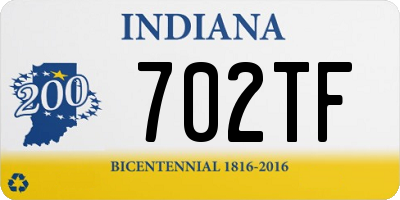 IN license plate 702TF