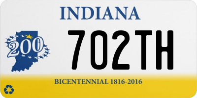 IN license plate 702TH