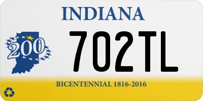 IN license plate 702TL