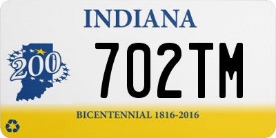 IN license plate 702TM