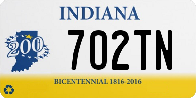 IN license plate 702TN