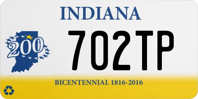 IN license plate 702TP