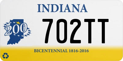 IN license plate 702TT