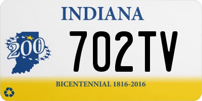 IN license plate 702TV