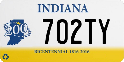 IN license plate 702TY
