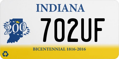 IN license plate 702UF