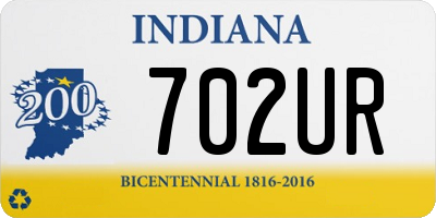 IN license plate 702UR