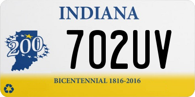 IN license plate 702UV