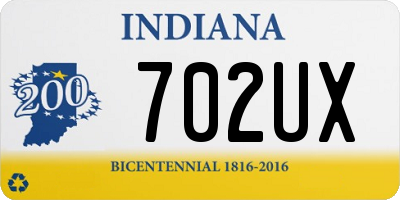 IN license plate 702UX