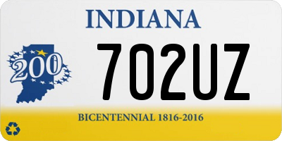 IN license plate 702UZ