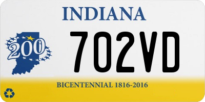 IN license plate 702VD