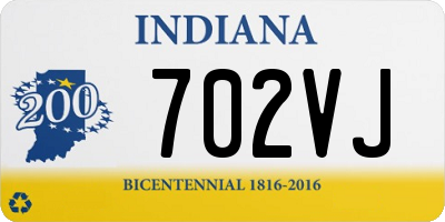 IN license plate 702VJ