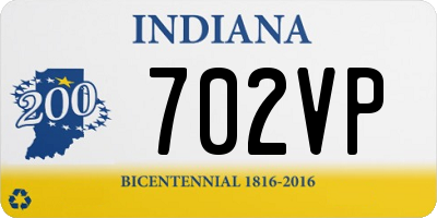 IN license plate 702VP