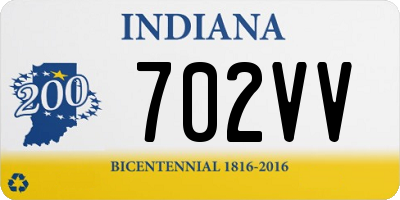 IN license plate 702VV