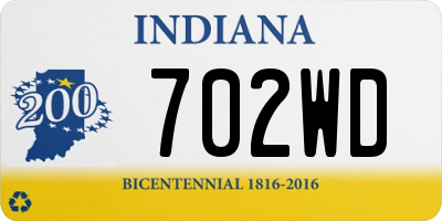 IN license plate 702WD