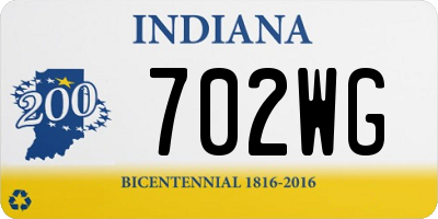 IN license plate 702WG