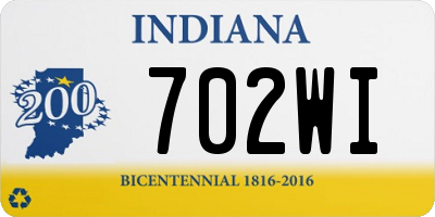 IN license plate 702WI