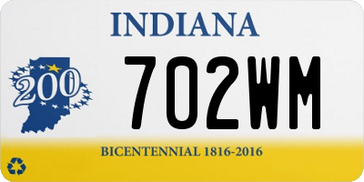 IN license plate 702WM