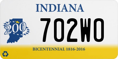 IN license plate 702WO