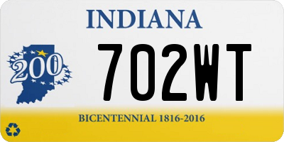 IN license plate 702WT