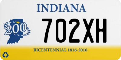 IN license plate 702XH