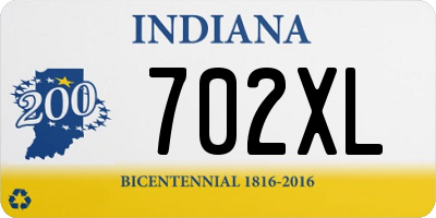 IN license plate 702XL