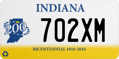 IN license plate 702XM
