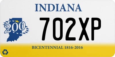 IN license plate 702XP