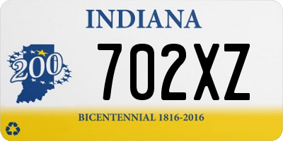 IN license plate 702XZ